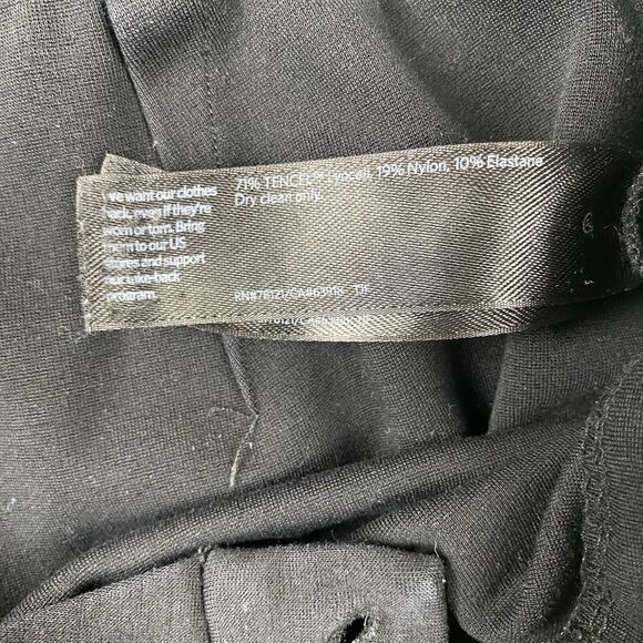 Eileen Fisher Black Stretch Pants Womens M (32x27) Tencel Blend Wide Leg Comfort - Picture 6 of 10